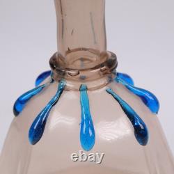 Carafe en verre de Murano Salviati, mosaïque vénitienne opalescente, h25cm, c1875