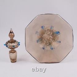 Carafe en verre de Murano Salviati, mosaïque vénitienne opalescente, h25cm, c1875