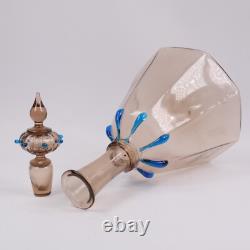 Carafe en verre de Murano Salviati, mosaïque vénitienne opalescente, h25cm, c1875