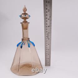 Carafe en verre de Murano Salviati, mosaïque vénitienne opalescente, h25cm, c1875