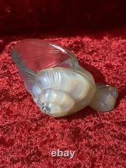 Coquille d'escargot opalescente en verre d'art signée et étiquetée de Sabino Vintage