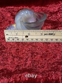 Coquille d'escargot opalescente en verre d'art signée et étiquetée de Sabino Vintage