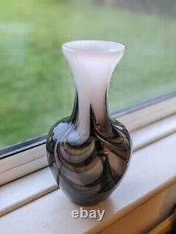 Énorme vase en verre d'art opaline marbrée de Carlo Moretti Empoli, style Mid-Century des années 70
