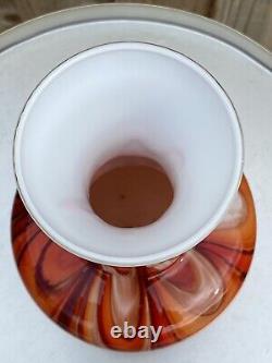 Fabuleux vase en verre opalin Empoli de Carlo Moretti, art pop. Environ années 1970.