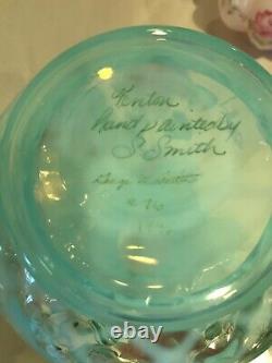 Fenton Art Glass Messenger Family Signature Series 1996 Vase Blush Rose