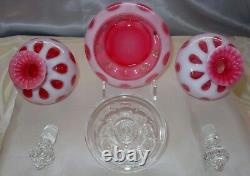 Fenton Glass40smintvintagecranberryopalescentcoin Dotperfume / Poudre / Vanity