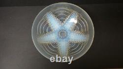 French Choisy-le Roi Art Glass 9.25 Opalescent Star Fish Bowl, Vers 1930