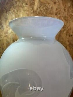 Grand Vase Boule, Verre Opalescent Art Déco, Poissons, Époque Sabino, Lalique