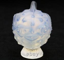 LALIQUE France Poisson Puffer Opalescent Sculpture en Verre Art dans BOÎTE