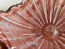 Large 1950 MCM Murano Italie Somerso Pink Opalescent Art Centre Pièce Bol