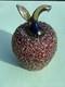 Lundberg Signé Ls 2-29-88 M32, Pomme En Verre Art Opalescent Rouge/ambre