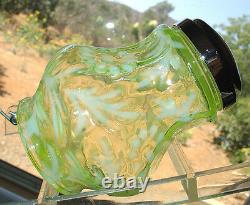 Mintvintage60sfenton Glassscarcevaseline Opalescentdaisy & Fernsugar Shaker