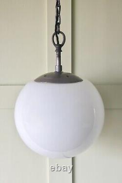 Opaline Globe Pendentif Lumières Monks Casquette X4 Disponible (école, Église)