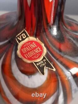 Paire de vases en verre opalin Vetreria Barbieri VB Empoli 26CM (étiquetés)