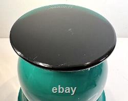 Paolo Venini Anni Trenta Vase Jade Verre Vert-bleu Opaline Murano Signé 1999