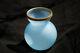 Petit Vase Vintage Italien En Opaline Bleue Avec Bordure En Perles D'ormolu 7,5cm 3in Murano Nason