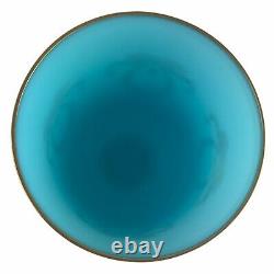 Portieux Vallerysthal Pv France Art Déco Bleu Opaline Verre Chalice Goblet 10