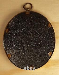 Portrait miniature de l'époque victorienne sur verre opalin