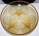 R Lalique Bol Volubilis Jaune Opalescent Taillé Au Roue Signature 383