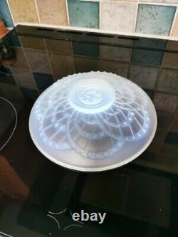 Rare Bol en verre opalescent Art Déco en arcades de Sevres français par J Landier des années 1930
