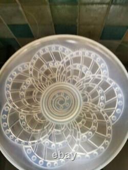 Rare Bol en verre opalescent Art Déco en arcades de Sevres français par J Landier des années 1930