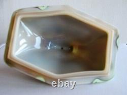 Rare Uranium Bohème Et Verre Opalescent Bijoux / Brinket Box Art Deco 1930s