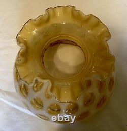 Rare Vintage Fenton Art Glass Honeysuckle Opalescent Coin Dot Lampe N8