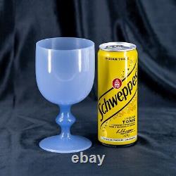 Rare verre opaline français AMÉTHYSTE violet bleu violet gobelet vintage