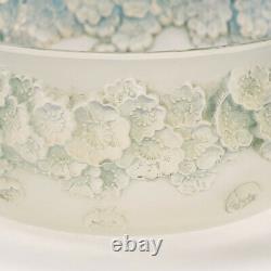 Rene Lalique Opalescent Frosted And Blue Stained Primeveres Bowl Conçu En 1930