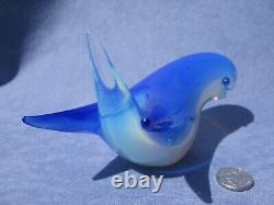 Seguso Vetri Darte Archimede Seguso Flavio Poli Verre d'art Oiseau bleu opalescent