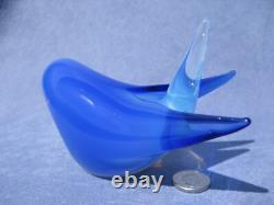 Seguso Vetri Darte Archimede Seguso Flavio Poli Verre d'art Oiseau bleu opalescent