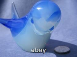 Seguso Vetri Darte Archimede Seguso Flavio Poli Verre d'art Oiseau bleu opalescent