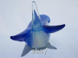 Seguso Vetri Darte Archimede Seguso Flavio Poli Verre d'art Oiseau bleu opalescent