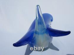 Seguso Vetri Darte Archimede Seguso Flavio Poli Verre d'art Oiseau bleu opalescent