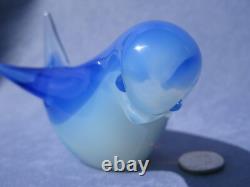 Seguso Vetri Darte Archimede Seguso Flavio Poli Verre d'art Oiseau bleu opalescent