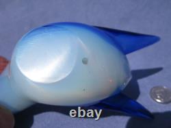 Seguso Vetri Darte Archimede Seguso Flavio Poli Verre d'art Oiseau bleu opalescent