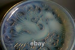 Très grand plat en verre opalescent Art Déco Pierre D'Avesn vers 1930