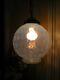Unique Énorme Vintage Antique Pièce Opalescent Dot Verre Globe Pending Light Fenton