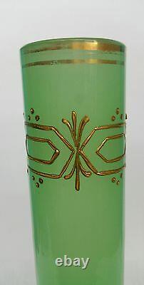 Vase Antique De Bijoux D'opaline Verte
