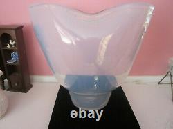 Vase D'opaline En Verre De Murano Siècle Vintage MID 8.5 X 9 X 5