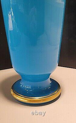 Vase De Verre Bleu Oplaine 14 Tall
