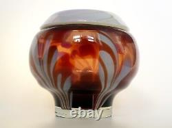 Vase De Verre Opalescent De Murano Vase Blown Art Vase De Verre Contemporain MCM