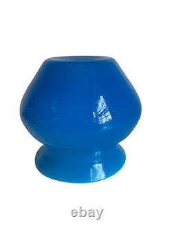 Vase En Verre D'art Bleu Suédois De Erik Hoglund Pour Boda 5 Inc Heigh Signé