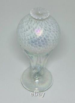 Vase En Verre Soufflé Opalescente Exquise Par Art Master Ron Mynatt 2004
