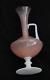 Vase Ewer En Opaline Rose Italienne Vintage Italie 23cm 9.06in Mcm Années 60