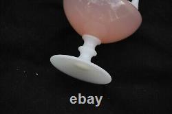 Vase Ewer en Opaline Rose italienne vintage Italie 23cm 9.06in MCM années 60