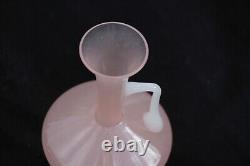 Vase Ewer en Opaline Rose italienne vintage Italie 23cm 9.06in MCM années 60