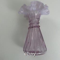 Vase Fenton Art Glass Rose Opalescent Blé 7