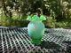 Vase Hobnail Fenton Vintage Rare En Opaline Vert Lime En Excellent État