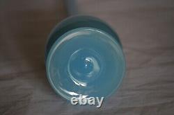 Vase à tige en bouton d'opale bleue italienne vintage 35cm 13.8 pouces MCM années 70 à pieds